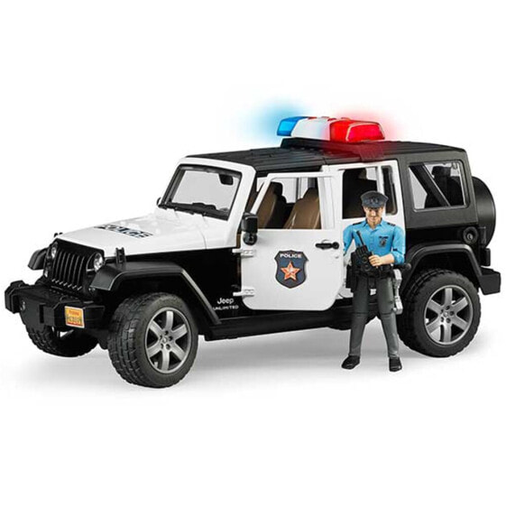 Игрушечный транспорт Bruder Jeep Wrangler Unlimited с сиреной и полицейским 02526