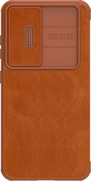 Nillkin Nillkin Qin Leather Pro Case etui Samsung Galaxy S23+ pokrowiec z klapką osłona na aparat brązowe