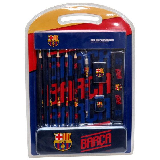 FC BARCELONA Stationery Set With Metal Pencil Case
