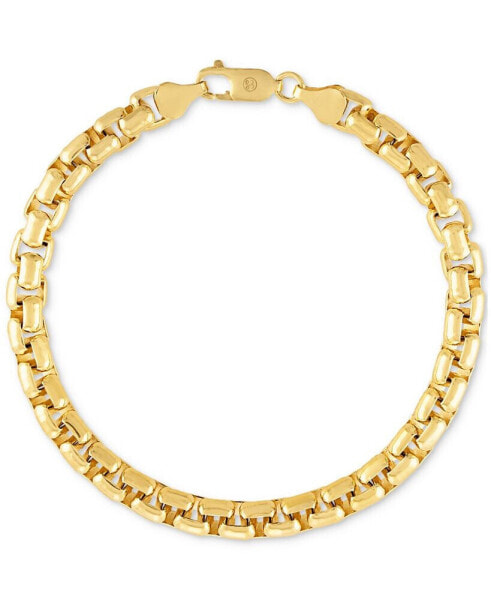 Rounded Box Link Chain Bracelet in 14k Gold-Plated Sterling Silver, Created for Macy's