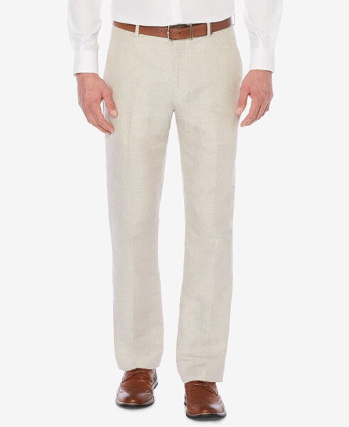Men's Classic-Fit Linen Blend Herringbone Pants