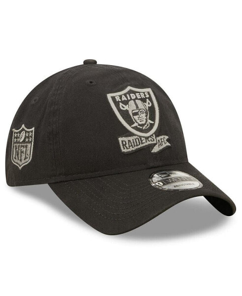 Men's Black Las Vegas Raiders 2022 Sideline Adjustable 9TWENTY Hat