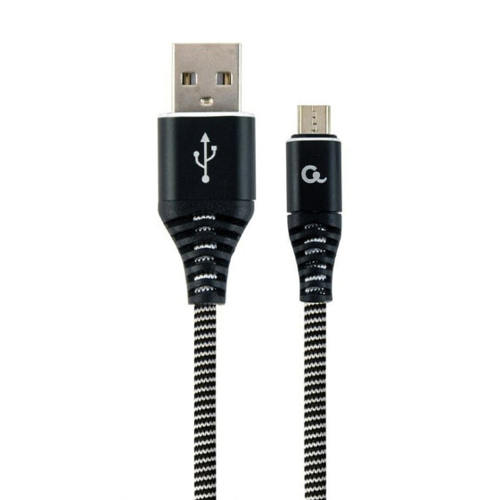 Универсальный кабель USB-MicroUSB GEMBIRD CC-USB2B-AMMBM-2M-BW Чёрный 2 m