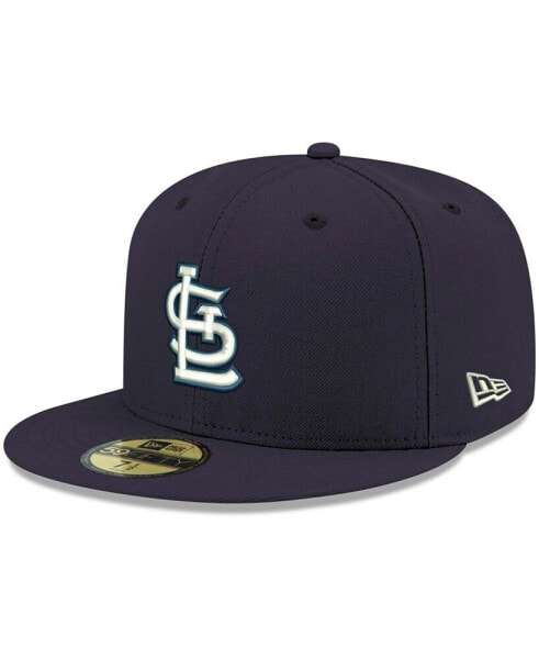 Men's Navy St. Louis Cardinals Logo White 59FIFTY Fitted Hat
