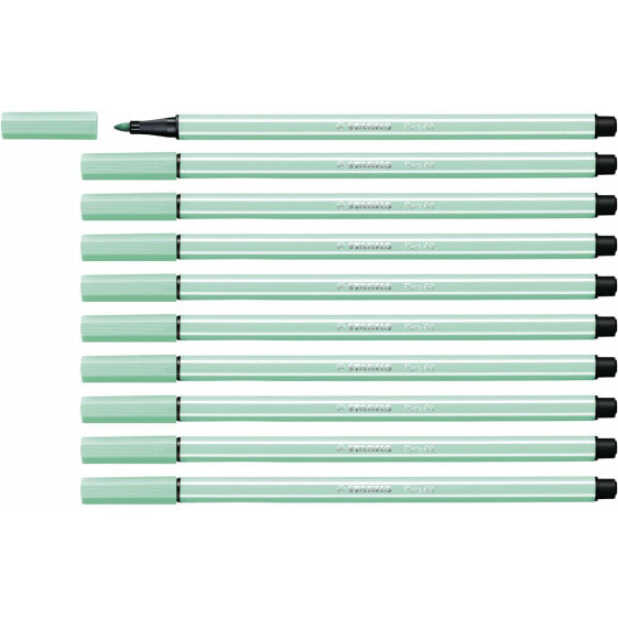 Ручки фломастеры STABILO Pen 68 Ice Зеленый 10 штук