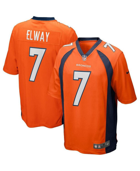 Men's John Elway Orange Denver Broncos Game Retired Player Jersey
