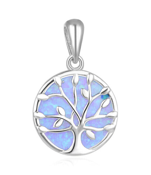 Silver pendant with opal Tree of Life AGH131L