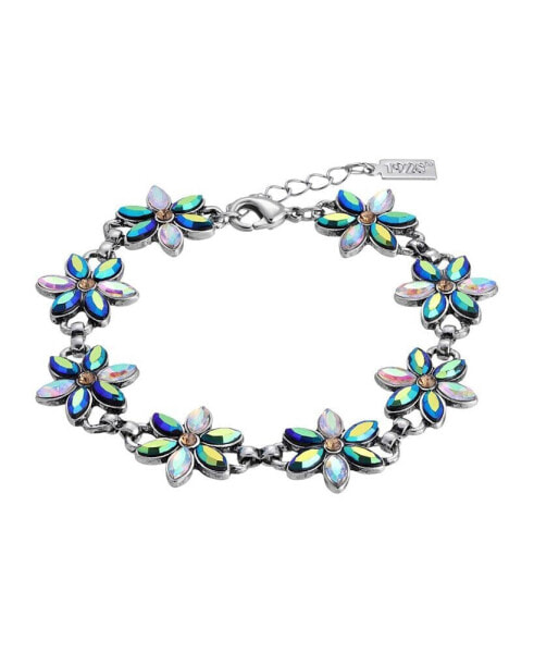 Браслет 2028 Silver-Tone Flower Crystal Ab