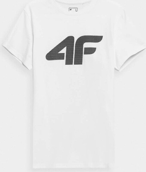 4f T-shirt 4F Koszulka męska z nadrukiem BIAŁA XXXL