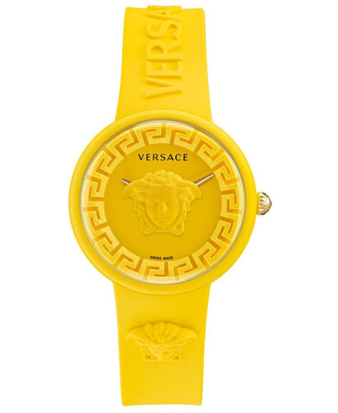 Women's Swiss Medusa Pop Yellow Silicone Strap Watch 39mm