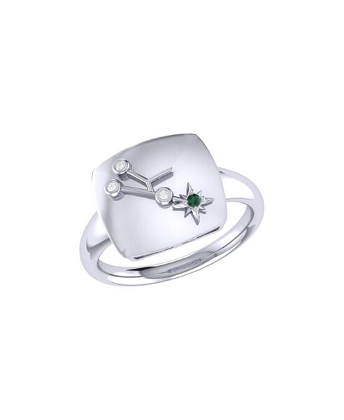 Кольцо LuvMyJewelry Taurus Bull Emerald-Diamond