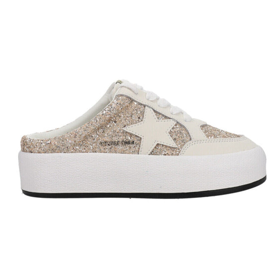 Vintage Havana Val Glitter Platform Mule Womens Gold, White Sneakers Casual Sho