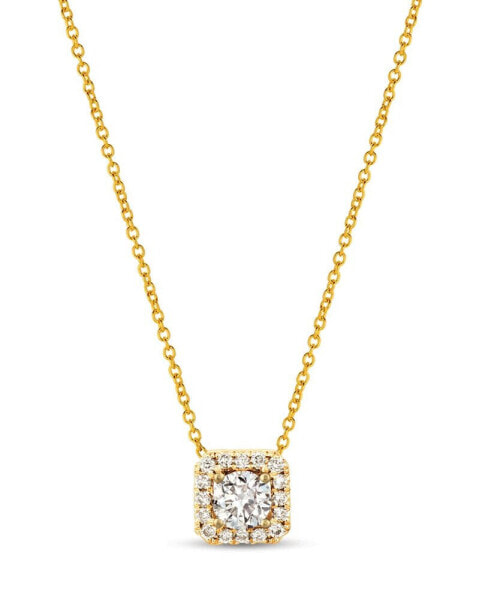 Le Vian nude™ Diamond Halo 20" Pendant Necklace (3/8 ct. t.w.) in 14k Rose Gold or 14k Yellow Gold