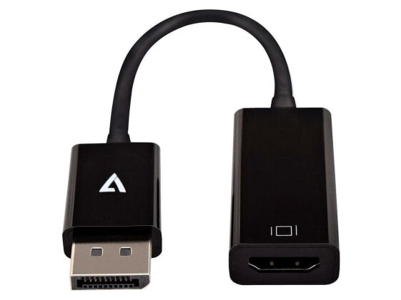 Аксессуар кабель DisplayPort to HDMI V7 Slim черный