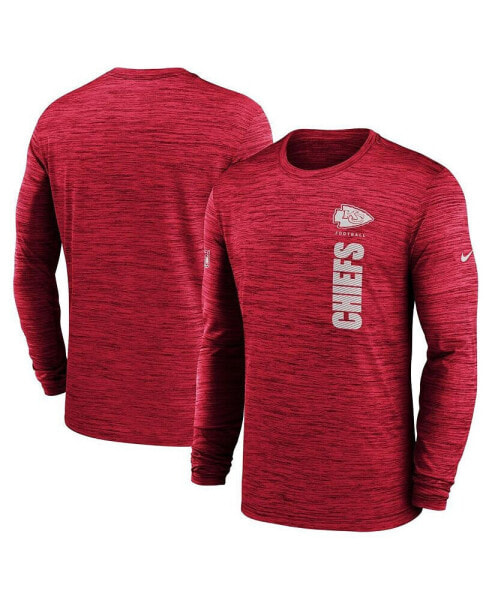 Men's Red Kansas City Chiefs 2024 Sideline Velocity Performance Long Sleeve T-Shirt