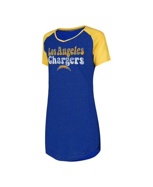 Пижама Concepts Sport Los Angeles Chargers Raglan Nightshirt