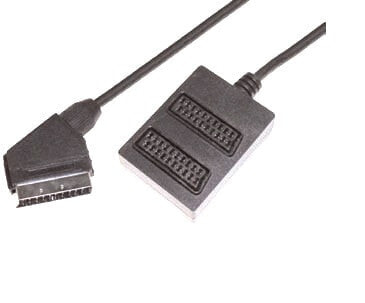 E&P VC 82 - 0.5 m - SCART (21-pin) - 2 x SCART - Nickel - Black - Male/Female