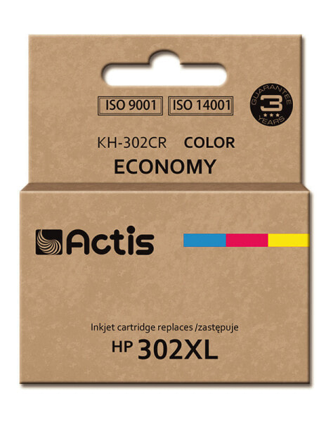 Actis KH-302CR ink (replacement for HP 302XL F6U67AE; Premium; 21 ml; color) - High (XL) Yield - Dye-based ink - 18 ml - 1 pc(s) - Single pack