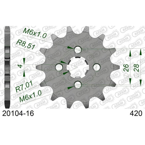 AFAM 20104 Front Sprocket