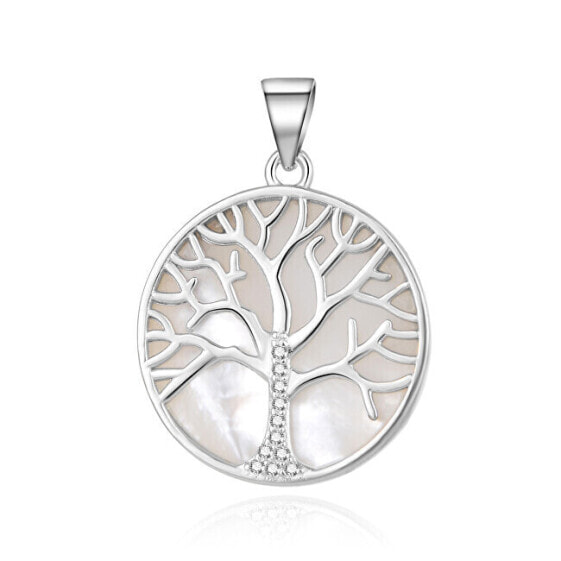 Silver pendant with mother-of-pearl Tree of Life AGH528