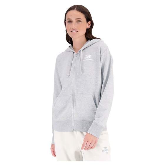 NEW BALANCE Nb Essentials Stacked Logo full zip sweatshirt