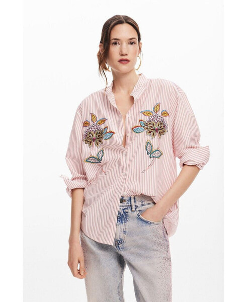 Women's Striped floral shirt