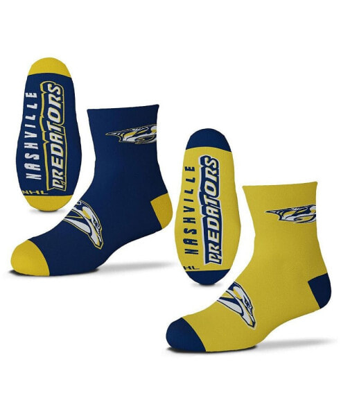 Boys and Girls Youth Nashville Predators Two-Pack Quarter-Length Team Socks