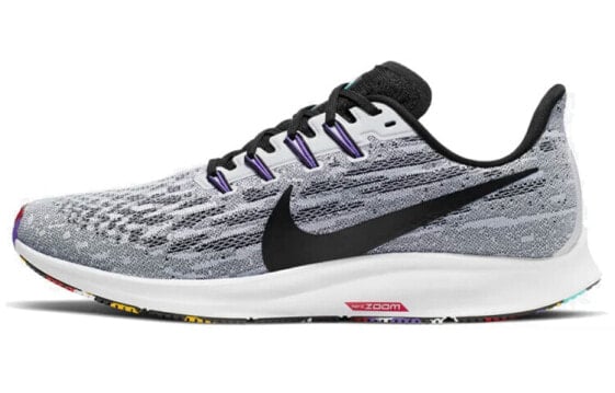 Nike Pegasus 36 舒适竞速专业 透气 低帮 跑步鞋 男款 灰白 / Кроссовки Nike Pegasus 36 AQ2203-104