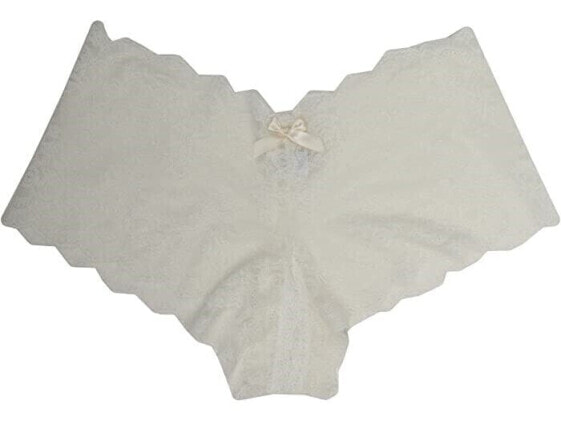 Hanky Panky Women's 243551 Luxe Lace Crotchless Brief Underwear White Size M