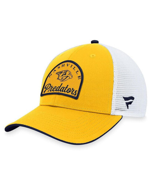 Men's Gold, White Nashville Predators Fundamental Adjustable Hat