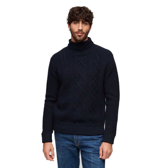 SUPERDRY Merchant Cable Roll Neck Sweater