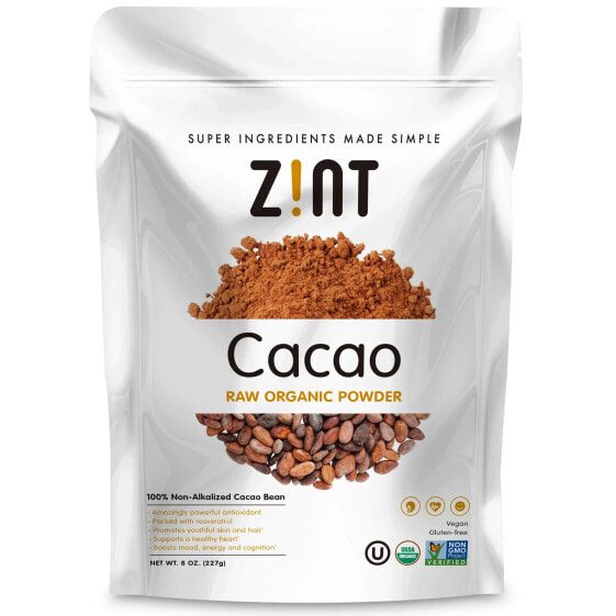 Какао порошок органический Zint, 16 унций (454 г)