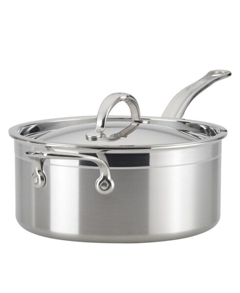 ProBond Clad Stainless Steel 4-Quart Covered Saucepan with Helper Handle