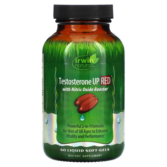 Testosterone UP RED with Nitric Oxide Booster, 60 Liquid Soft-Gels