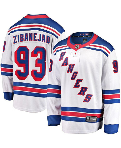 Men's Mika Zibanejad White New York Rangers Away Premier Breakaway Player Jersey