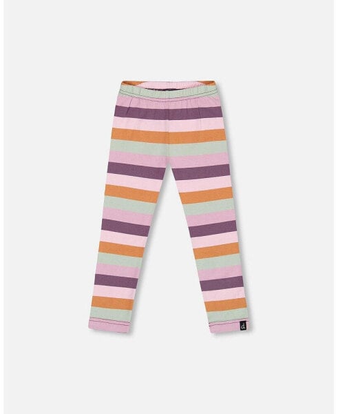 Little Girls Jersey Leggings Multicolor Stripe - Toddler|Child