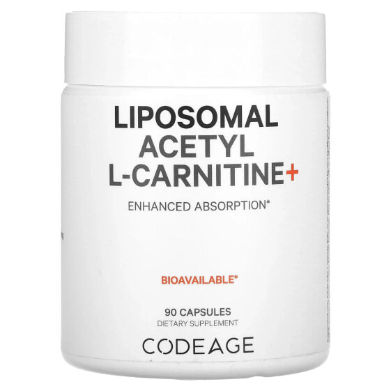 Аминокислоты CodeAge Liposomal Acetyl L-Carnitine+, 90 капсул