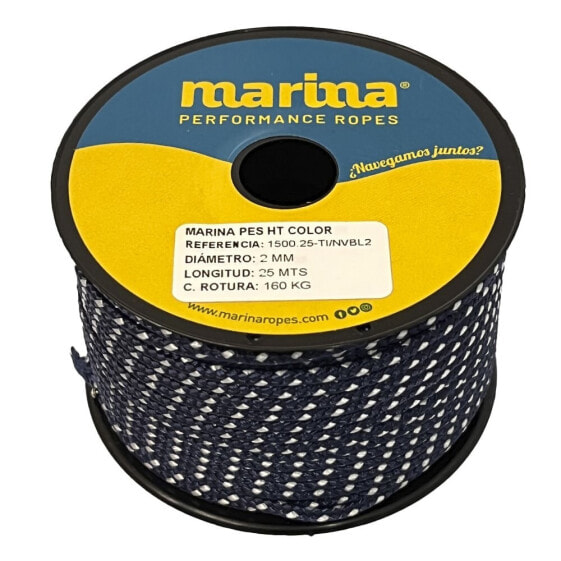 MARINA PERFORMANCE ROPES Marina Pes HT Color 25 m Double Braided Rope