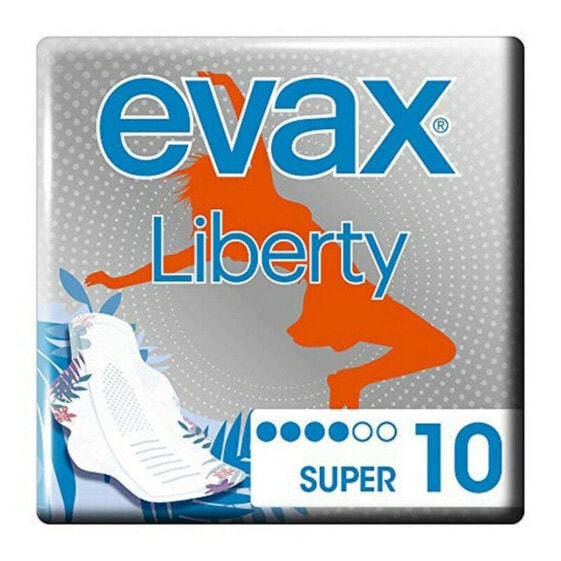 Супер прокладки с крылышками Liberty Evax Liberty (10 uds) 10 штук