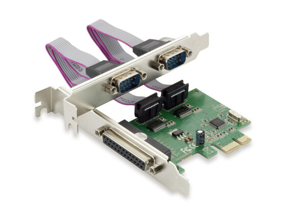 Conceptronic PCI Express Card 1-Port Parallel & 2-Port Serial - PCIe - Parallel - RS-232 - PCIe 1.1 - Green - China - 2.5 Gbit/s