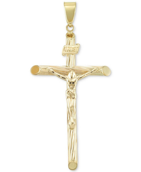 Italian Gold crucifix Cross Pendant in 14k Gold