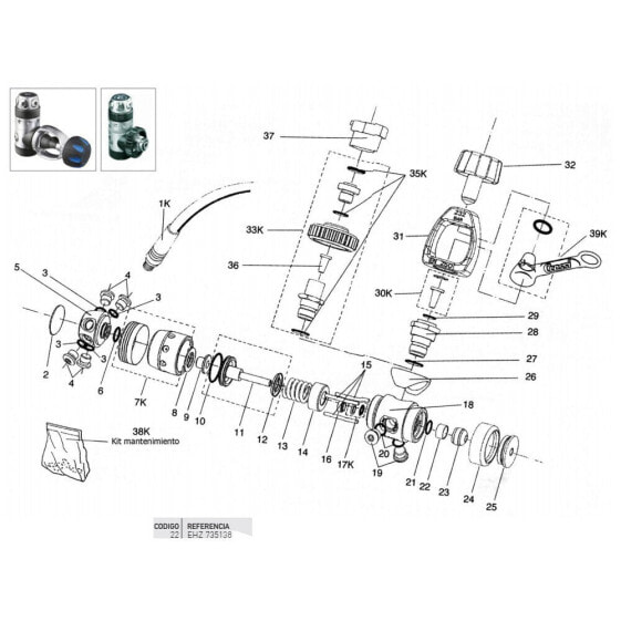 CRESSI Seat First Stage AC9-AC10