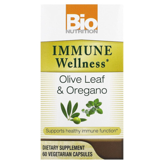 Травяные капсулы Bio Nutrition Иммунитет Wellness, Лист оливы и орегано, 60 штук