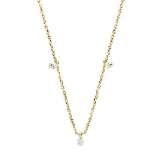 Elegant gold-plated necklace with crystals JA7131710