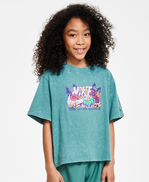 Big Girls Sportswear Graphic-Print Cotton T-Shirt