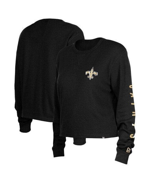 Блузка утепленная New Era женская черного цвета "New Orleans Saints"