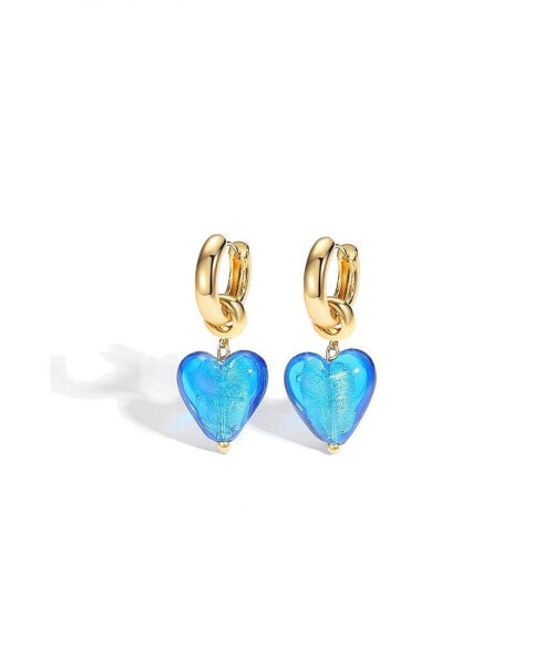 Esmee Glaze Heart Dangle Earrings