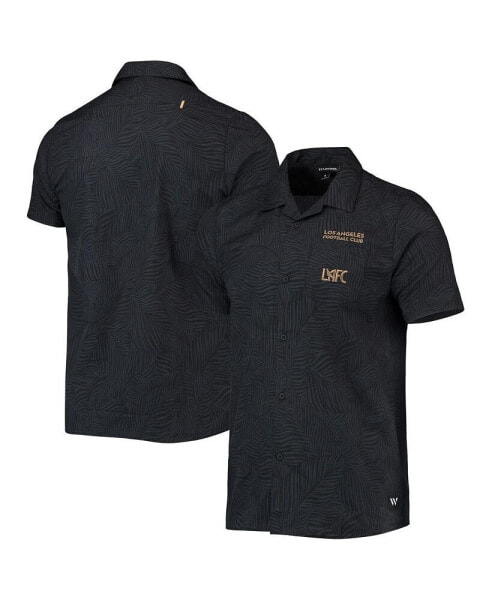 Рубашка мужская The Wild Collective черная с абстрактным пальмовым принтом LAFC
