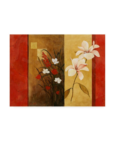 Pablo Esteban Flowers Bouquet on Panels 2 Canvas Art - 36.5" x 48"