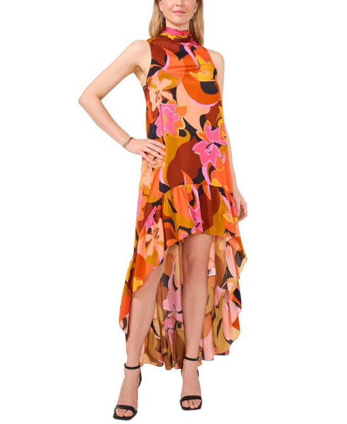 Women's Printed Harmony Silky Satin Maxi Dress